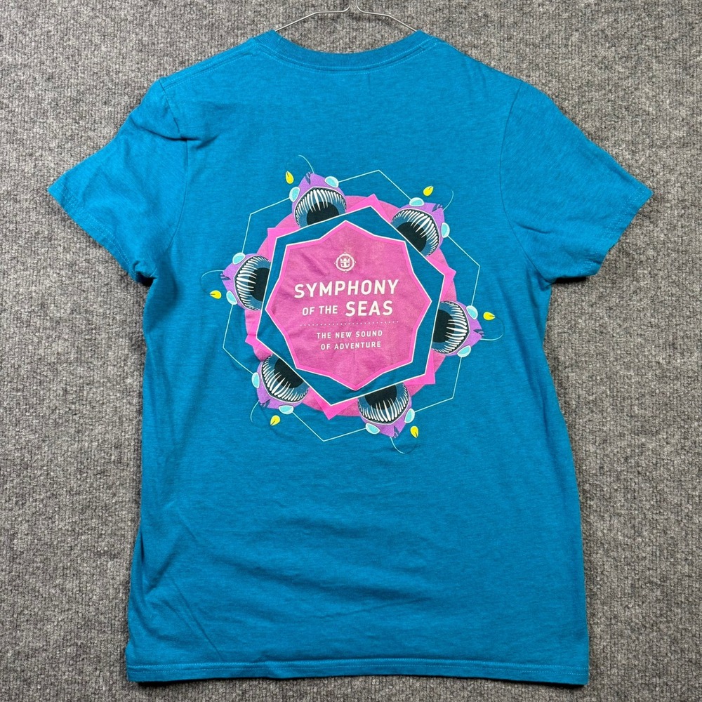Royal Caribbean Symphony of the Seas T-Shirt Mens Small Blue Graphic Tee